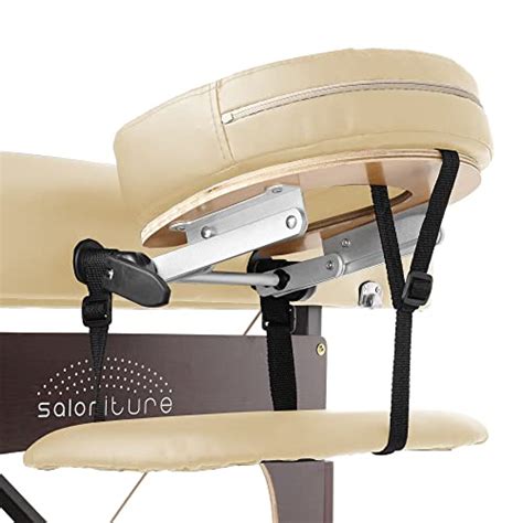 Saloniture Professional Portable Lightweight Bi Fold Memory Foam Massage Table With Reiki Panels