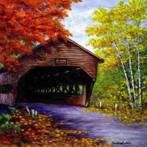 Albany Covered Bridge Painting By Sandra Estes Fine Art America