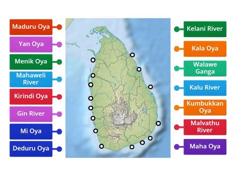 Rivers Of Sri Lanka Labelled Diagram