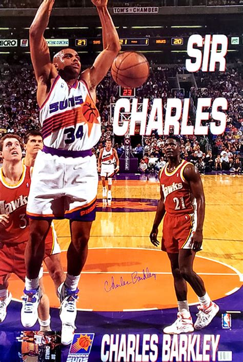 Charles Barkley Sir Charles Phoenix Suns Slam Dunk Poster Marketco