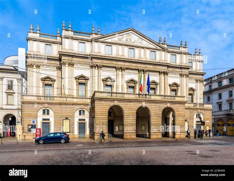 General View Of The Facade Of La Scala Opera House Complete Name