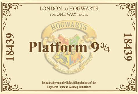 Hogwarts Ticket Printable