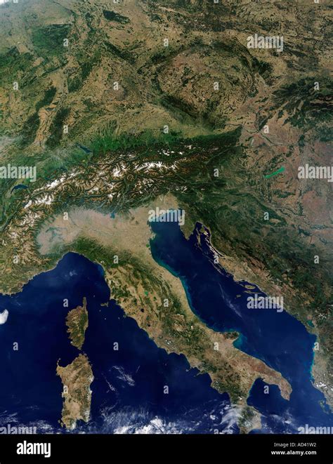 Italy Satellite Image Immagini E Fotografie Stock Ad Alta Risoluzione