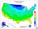 Map Of The United States With Average Temperatures - Keith N Olivier
