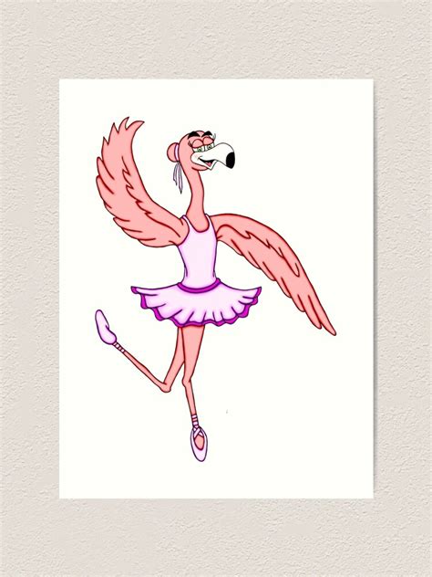 Shy Flamingo Ballet Illustration Ubicaciondepersonascdmxgobmx