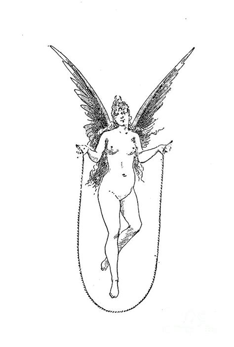 Nude Female Angel Drawing By Historic Illustrations Fine Art America
