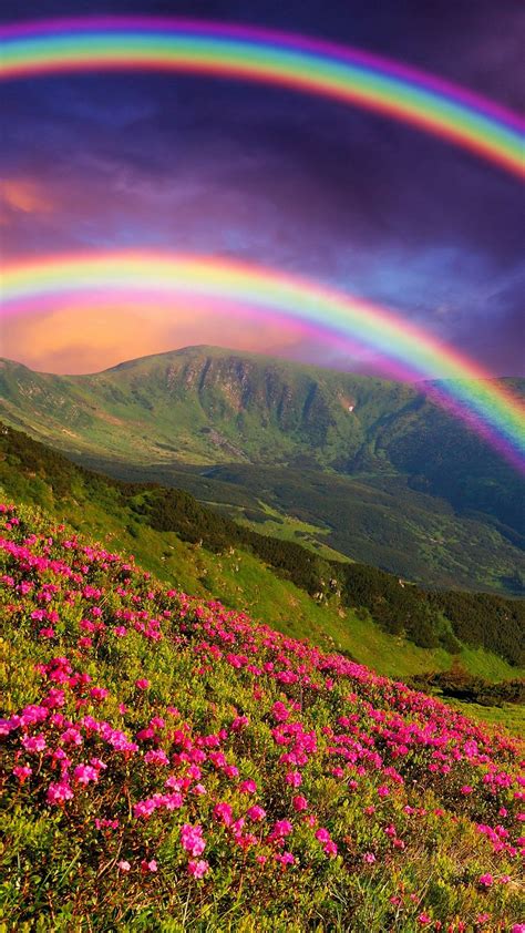 Mountain Rainbows 1080x1920 Wallpaper