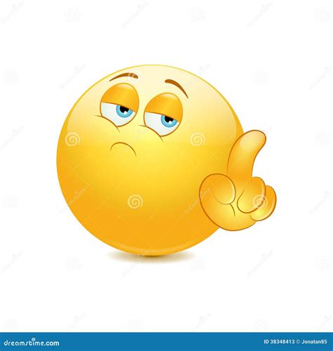 Emoticon Saying No With His Finger Stock Vector Illustration Of