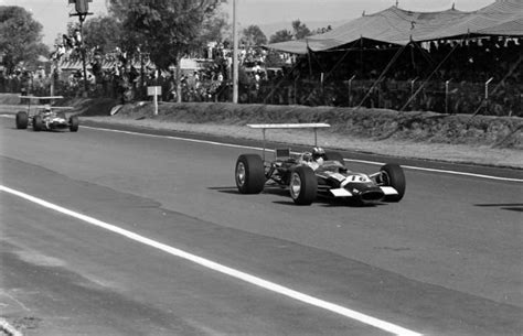 Jo Siffert Lotus 49b Ford Leads Jack Brabham Brabham Bt26 Repco
