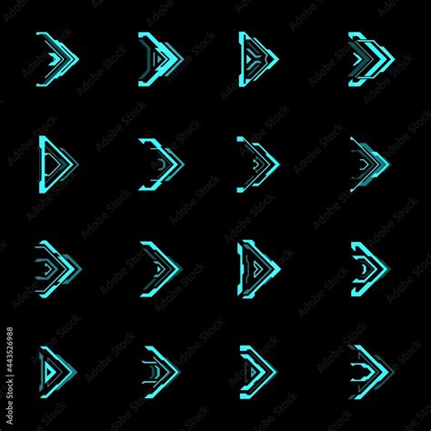 Hud Futuristic Arrows And Navigation Pointers Vector Interface Sci Fi