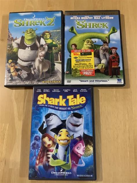 Dreamworks Dvd Bundle Shrek Shrek2 Shark Tale Eur 1089 Picclick Fr