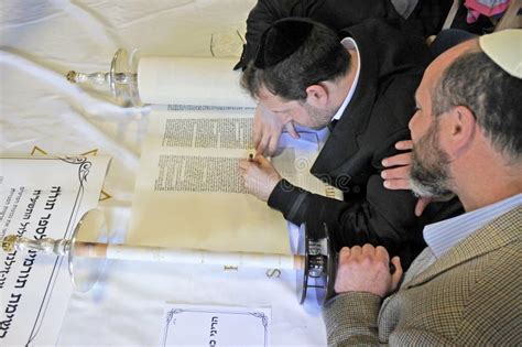 Inauguration Of A New Torah Scroll Ceremony Editorial Stock Image