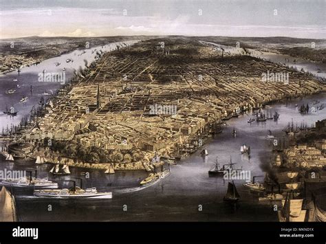 City Of New York 1856 Stock Photo Alamy