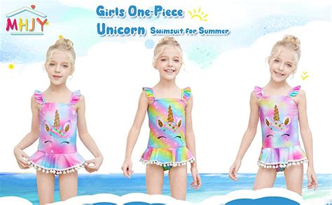 Mhjy Girls One Piece Swimsuits Unicorn Max 50 Off Mermaid Bathing Swimwear