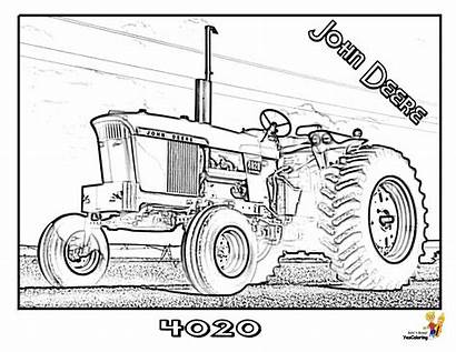 Coloring Pages Tractor Deere John Tractors Farm