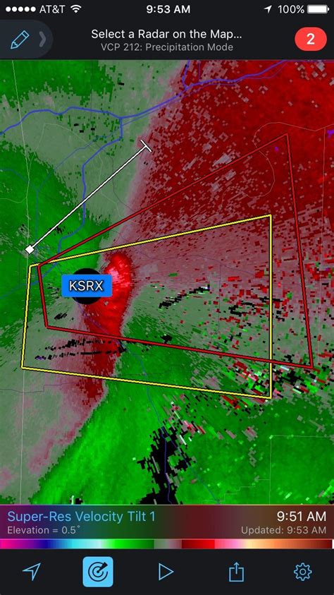 This Is What The Velocity Map Looks Like When A Tornado Is Directly