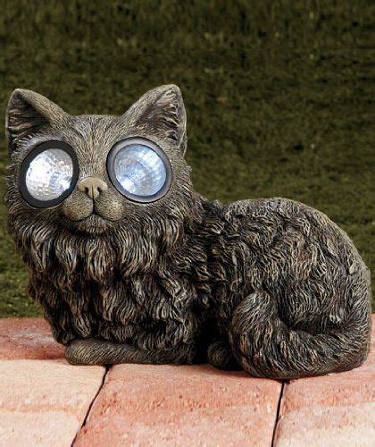 Solar Garden Cat Statue By Ltd 2999 Solar Garden Cat Statue Is