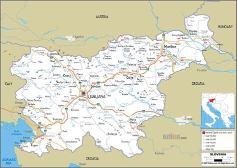 Slovenia Roads Map Of Slovenia Map Political Map