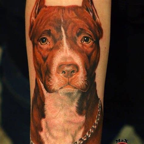 50 Loyal And Friendly Pitbull Tattoo Meanings And Designs Dog Tattoo