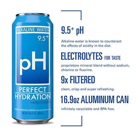 Perfect Hydration Alkaline Water 95 Ph Recyclable Aluminum