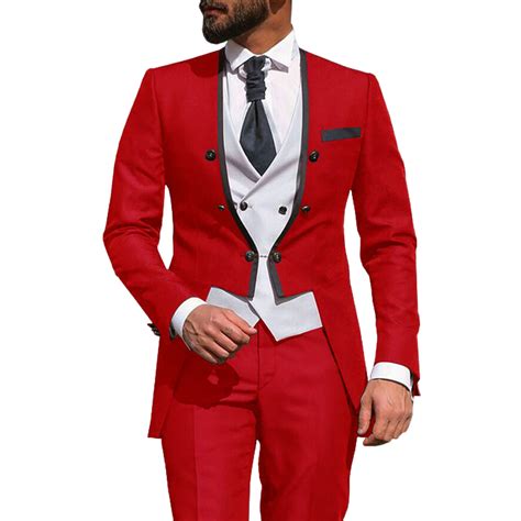 Red Wedding Suits For Men Dresses Images 2022