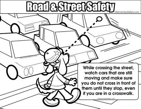 Preschool Pedestrian Safety Coloring Pages Coloring Pages