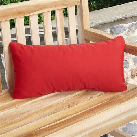Mozaic Company Sunbrella Solid Outdoor Lumbar Pillow With Knife Edge