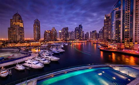 Hd Wallpaper Dubai Marina Yacht Water Nautical Vessel