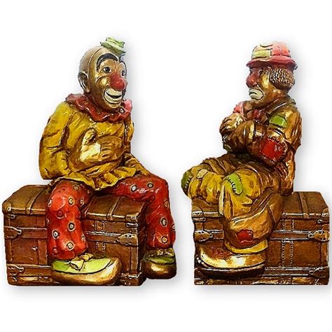 70s Hobo Tramp Clown Bookends Collectibles Store