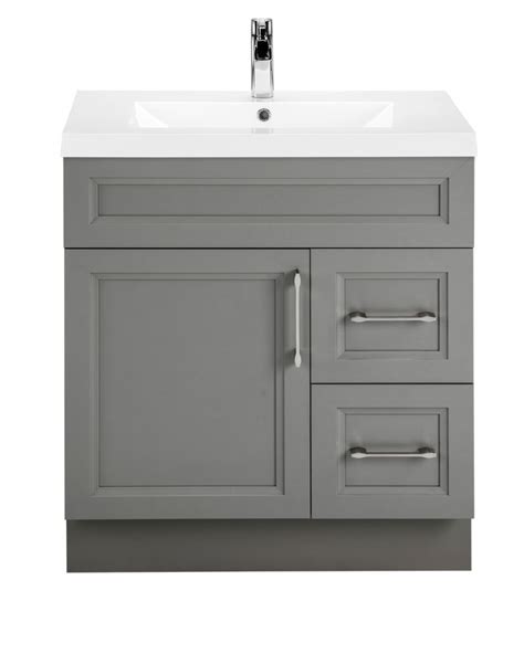 An extensive selection of unique bathroom vanities, unmatched construction and material quality, most competitive prices. 30 Inch Fossil Bevel shaker 1 Door 2 Drawer Vanity Right ...