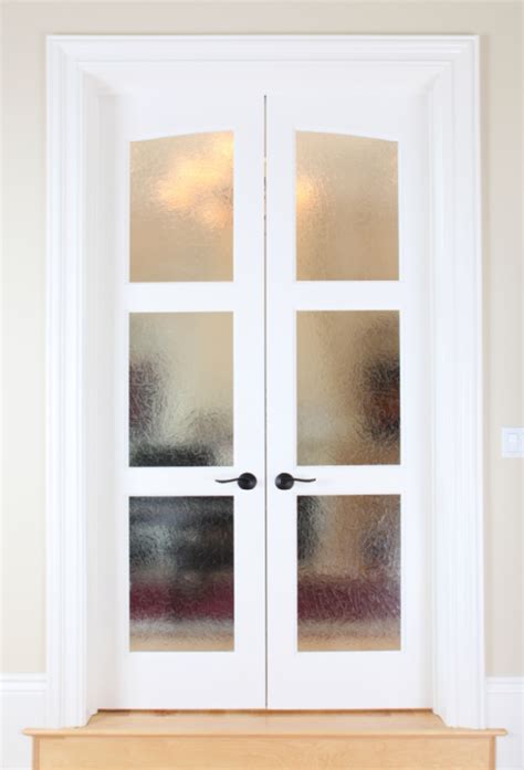 You'll find the most common and popular door sizes online. Frosted glass french doors | Glass french doors, French ...