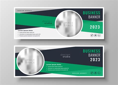 Abstract Green Business Banner Design Template Download Free Vector