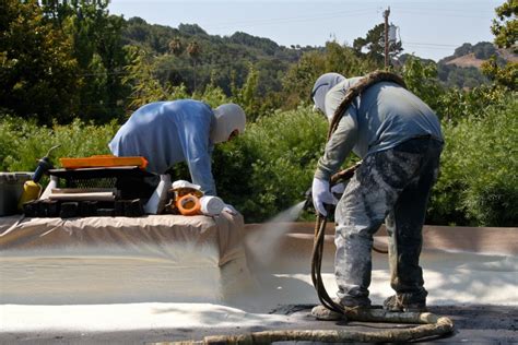 Spraying Polyurethane Foam Over An Existing Roof Fine Homebuilding