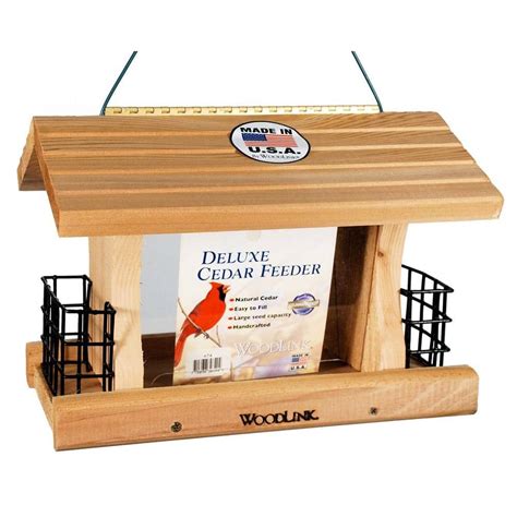 Woodlink Deluxe Cedar Feeder With Suet Cages Bird Feeder At4 The Home