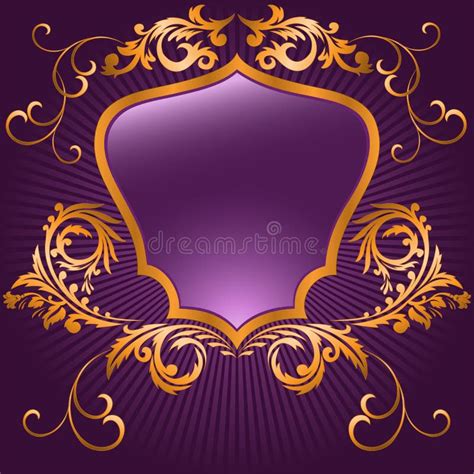 Purple Shield Emblem Stock Vector Illustration Of Emblem 8223533