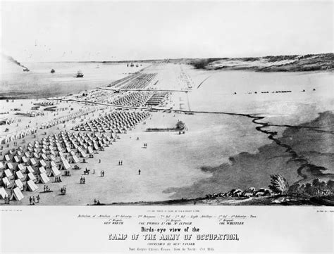 Mexican American War Nview Of The Camp Of General Zachary Taylors