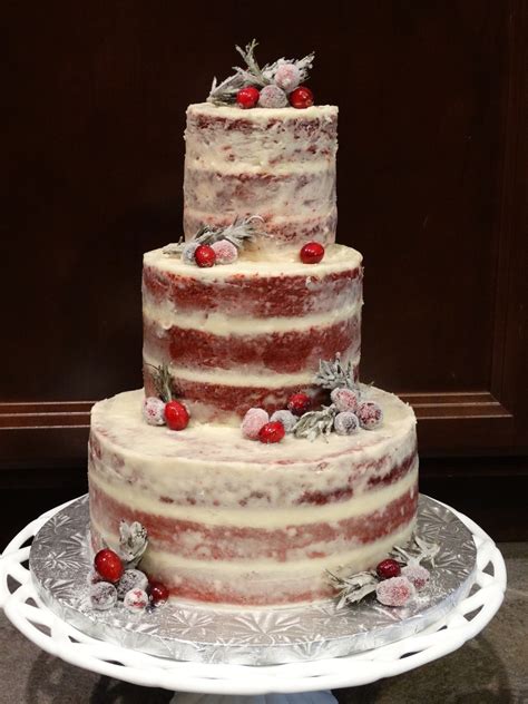 Naked Winter Wedding Cake Cakecentral Com