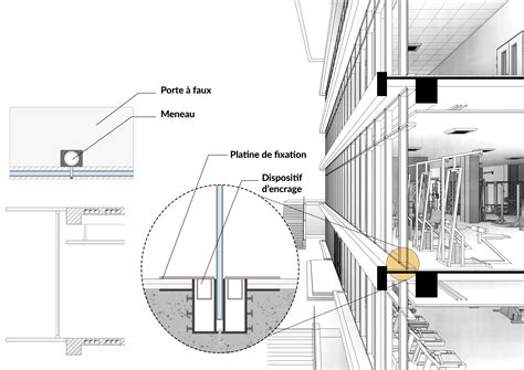 Détail Mur Rideau Mur Rideau Plan Façade Plan Masse