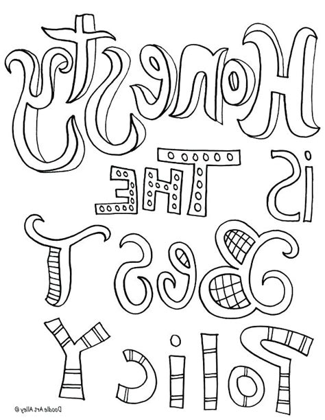 Honesty Coloring Page At Free Printable Colorings