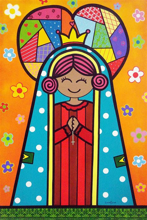 Our Lady Of Aparecida Brazil Arte Pop Desenhos Romero Brito Imagem