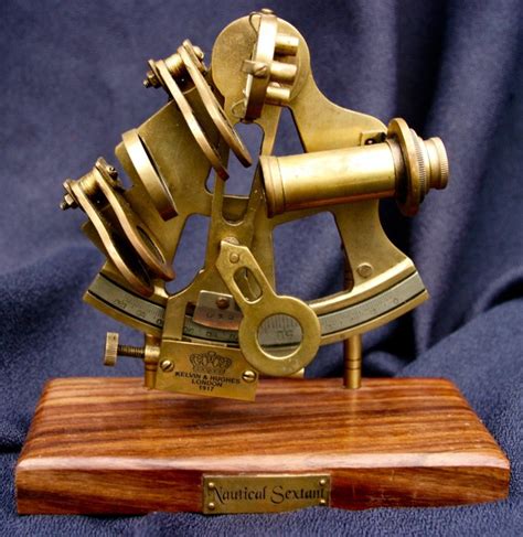 sextant on noted pedestal nautical sextant kelvin and hughes london 1917 copy of old sextant