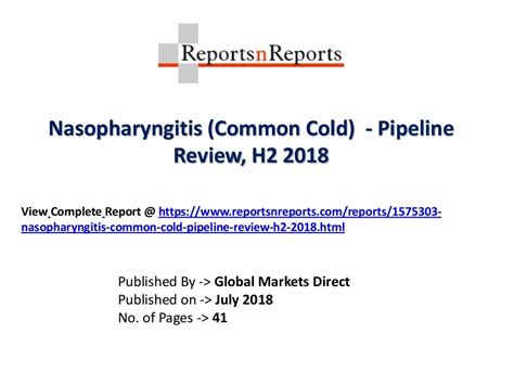 Nasopharyngitis Common Cold Market 2018 Latest Pharmaceutical Reports