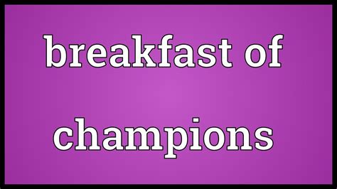 Breakfast Of Champions Meaning Youtube