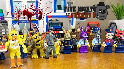 Lego Fnaf Animatronics Vs City Police Minifigures Horror Dress Up