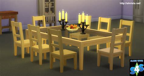 Simista A Little Sims 4 Blog Kahuna Wider Dining Table