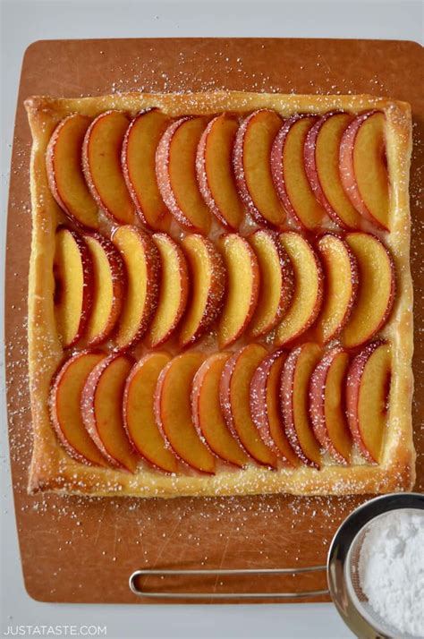 5 ingredient peach tart just a taste
