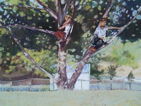 Tara Will Grandmas Tree Uart Oil Pastel Art Landscape Art