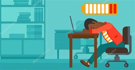 Employee Sleeping At Workplace — ストックベクター © Visualgeneration 101950220