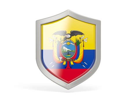 Shield Icon Illustration Of Flag Of Ecuador