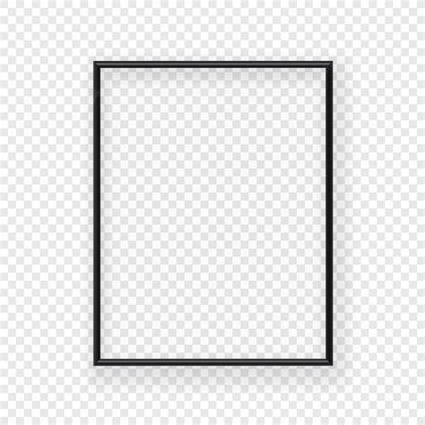 Premium Vector Realistic Thin Black Picture Frame On A Wall Vector